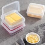 1Pc Transparent Plastic Butter & Cheese Storage Box - Portable Fridge Organizer With Easy-Access Hinged Lid For Fresh Kitchen Organization, Food Preservation|Hinged Lid Design|Durable Container, Fridge Organizers And Storage - Image 8