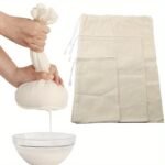 3Pcs Reusable Cheesecloth Bags, For Straining Coffee Filter Strainers, Mesh Pouch, Squeezable Natural Straining Nut Milk Filter Bag