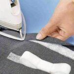 1 Roll - Double-Sided Hot-Melt Adhesive Interlining, 50.0 Meter, White Polyester Non-Woven Fusion Fabric, Easy Iron-On Application For Diy Patchwork & Clothing Repairs, Garment Customization|Versatile Fabric|Nonwoven Fabric, Material For Sewing