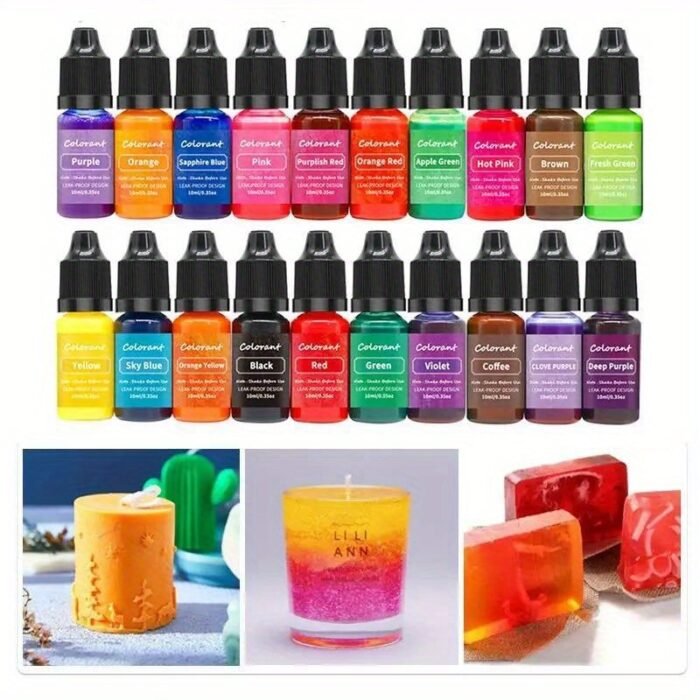 10Ml/Bottle Candle Dyes Pigment Liquid Colorant Resin Coloring Dye Pigments For Diy Candle Making Epoxy Resin Craft Making - Image 1