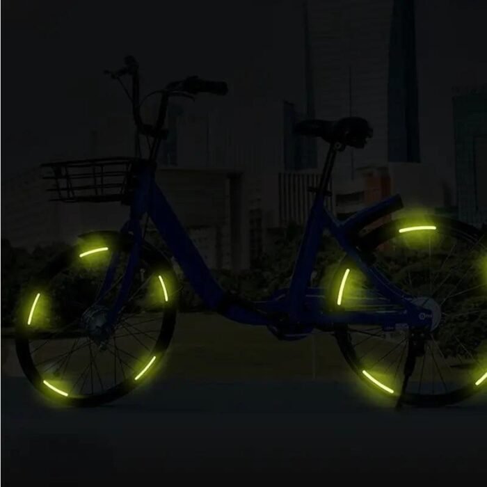 20Pcs Reflective Car Wheel Stickers - Enhance Visibility And Safety At Night - Green And Silvery Tire Warning Stickers For Motorcycles And Vehicles - Image 13