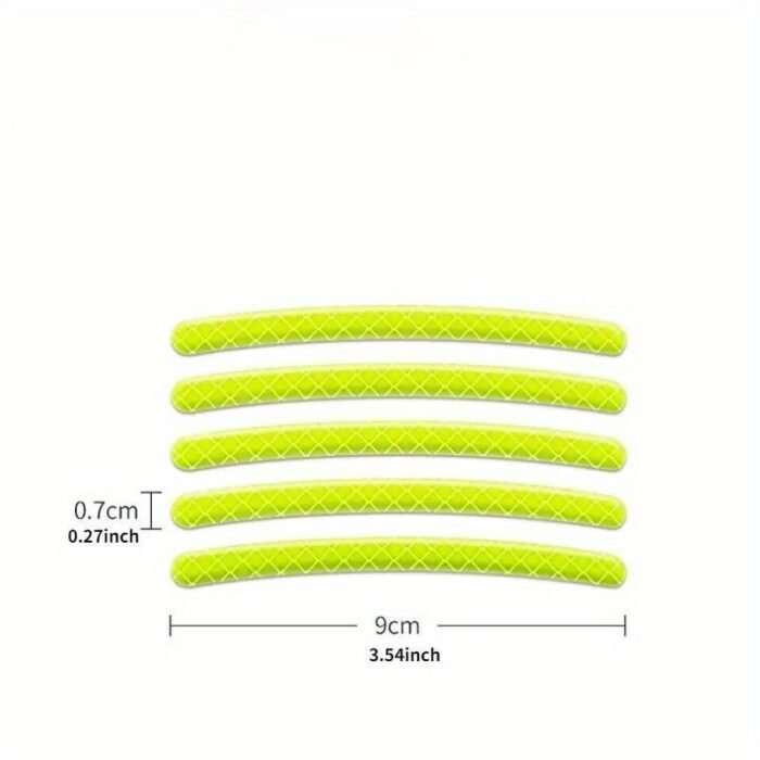 20Pcs Reflective Car Wheel Stickers - Enhance Visibility And Safety At Night - Green And Silvery Tire Warning Stickers For Motorcycles And Vehicles - Image 16