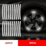 20Pcs Reflective Car Wheel Stickers - Enhance Visibility And Safety At Night - Green And Silvery Tire Warning Stickers For Motorcycles And Vehicles - Image 4