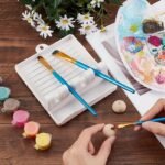 1/2Pcs Paint Brush Holder With 4 Slots, Diy Art Brush Rest Holder, Watercolor Paint Color Palette, Watercolor Acrylic Oil Painting Brush Bracket, Painting Pen Holder Shelf School Supplies - Image 2