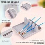 1/2Pcs Paint Brush Holder With 4 Slots, Diy Art Brush Rest Holder, Watercolor Paint Color Palette, Watercolor Acrylic Oil Painting Brush Bracket, Painting Pen Holder Shelf School Supplies - Image 12