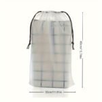 5Pcs Semitransparent Drawstring Shoes Bags, Portable Clothing And Towel Organizer, Perfect Shoes Protector Bags For Travel Use - Image 2