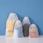 5Pcs Semitransparent Drawstring Shoes Bags, Portable Clothing And Towel Organizer, Perfect Shoes Protector Bags For Travel Use - Image 5
