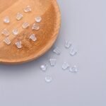 100Pcs/200Pcs/Pack Bullet Ear Clog Earrings Pin Backs Ear Stud Accessories Silicone Ear Plug Ear Stud Ear Clog Transparent Leather Clog Bullet Earring Plug - Image 9