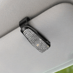 1Pc Car Sunshade Multifunctional Clip, Rhinestone Decor Car Sun Visor Glasses Holder - Image 9