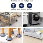 8-Pack Silicone Washing Machine Anti-Vibration Pads, Rubber Base Lifters, Moisture-Proof Refrigerator Feet, Shock Absorption Covers For Top Load & Front Load Units, No Battery Required - Image 5