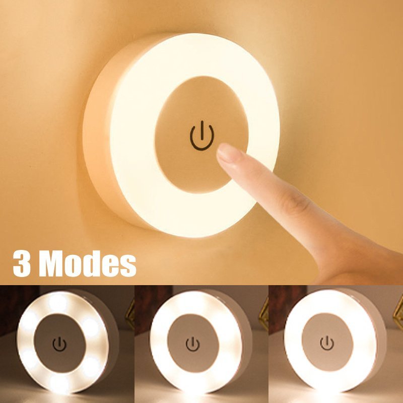product-open-2023-11-27-1701049094036-f144dd21f257431e9868ae102d14f5a6-goods.jpeg 1Pc Led Night Light With Touch Sensor, Rechargeable Via Usb Magnetic Base, Round Portable Dimming Light, Room Decoration, Night Light For Bedroom - Image 1