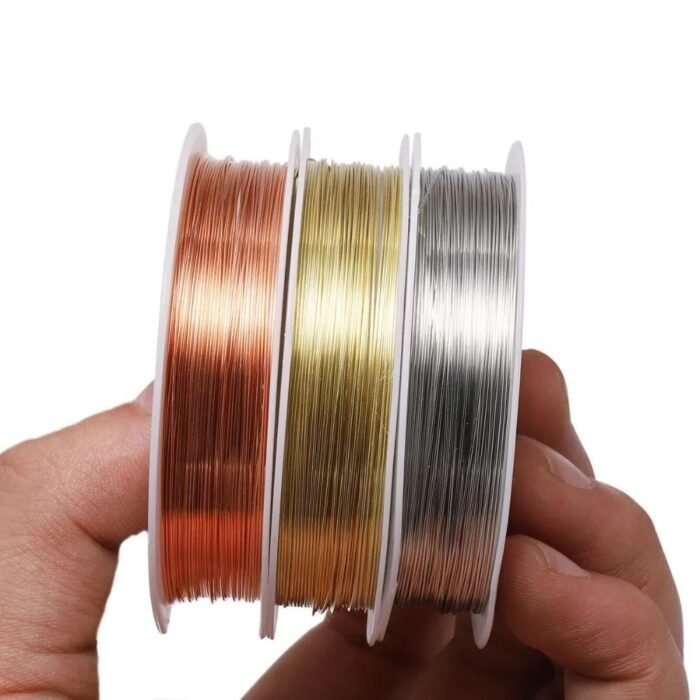 1 Roll 0.2/0.3/0.4/0.5/0.6/0.7/0.8/1Mm Sturdy Copper Wire Beading Wire For Bracelet Necklace Diy Jewelry Making Accessories - Image 1