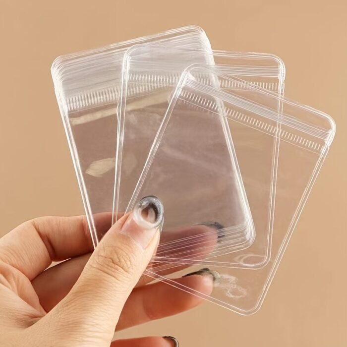 20Pcs Mini Clear Jewelry Storage Bags - Durable Plastic Portable Pouches With Zipper Closure, Transparent Organizer For Rings Earrings Necklaces, Travel-Friendly Jewelry Protection & Tangle-Free Storage, Jewelry Storage Organizer, Necklace Packaging, Simple Design - Image 3
