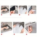 1 Roll Kitchen Oil Filter Mesh - High Temperature Resistant Non-Woven Fabric Smoke Dust Cover For Range Hood, No Battery Required - Image 7