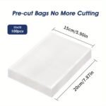 100Pcs Vacuum Sealer Bags, No Cutting Required, Multiple Sizes Available - Image 16