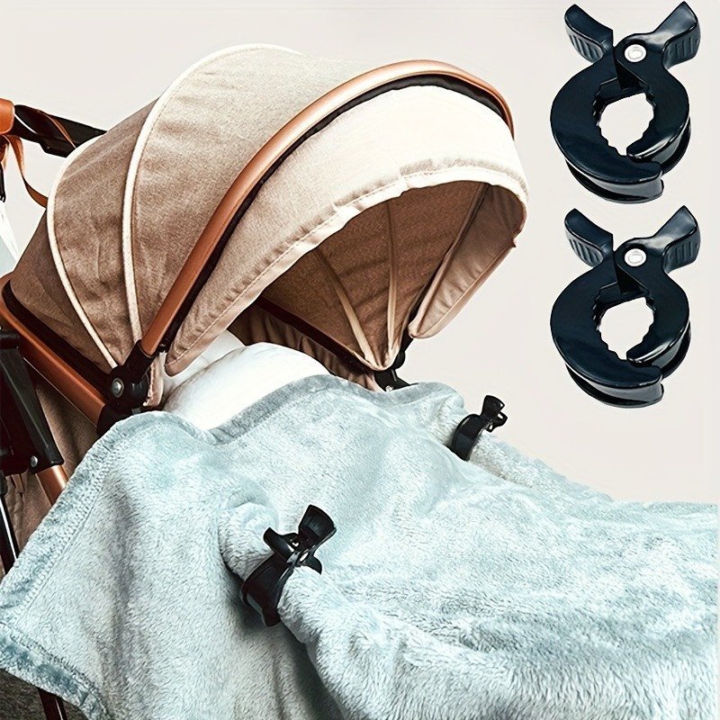 product-open-2023-12-18-1702871173160-01cf1a089d09425a80d83b6865d1bd6f-goods.jpeg 2Pcs Stroller Blanket Clips For Hanging Out, Cover Holders, Christmas Halloween Thanksgiving Day Gift - Image 1