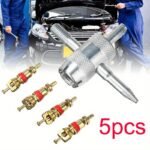 Universal Tire Valve Repair Tool Set With 4 Copper Valve Cores - Durable And Easy-To-Use Tire Valve Maintenance Kit - Image 2