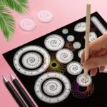22Pcs/Set Magic Ruler Colorful Scratch Painting Set - Fun Puzzle Hand Copy Drawing Tools