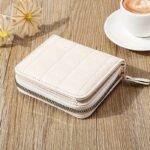 1 Pc Mini Minimalist Short Wallet, Solid Color Zipper Around Coin Purse, Versatile Credit Card Holder - Image 10