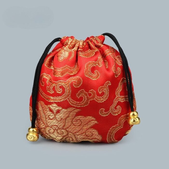1Pc Lucky Drawstring Bag, Mini Pouch, Bead Bracelet Bag, Jewelry Ornament Bag, Auspicious Cloud Designed Lucky Bag, Small Gift Pouch - Image 8