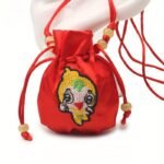 1Pc Lucky Drawstring Bag, Mini Pouch, Bead Bracelet Bag, Jewelry Ornament Bag, Auspicious Cloud Designed Lucky Bag, Small Gift Pouch - Image 26