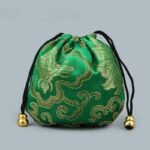 1Pc Lucky Drawstring Bag, Mini Pouch, Bead Bracelet Bag, Jewelry Ornament Bag, Auspicious Cloud Designed Lucky Bag, Small Gift Pouch - Image 7