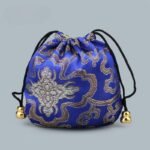 1Pc Lucky Drawstring Bag, Mini Pouch, Bead Bracelet Bag, Jewelry Ornament Bag, Auspicious Cloud Designed Lucky Bag, Small Gift Pouch - Image 3