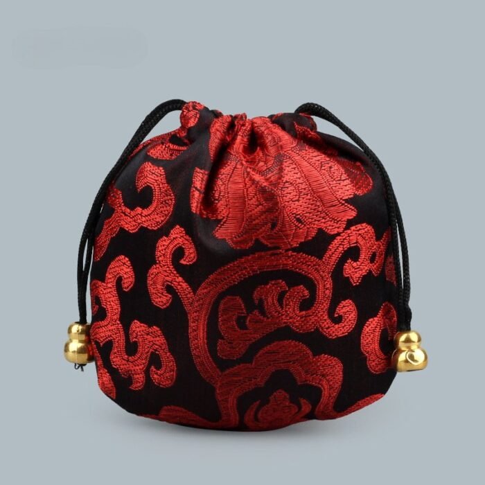 1Pc Lucky Drawstring Bag, Mini Pouch, Bead Bracelet Bag, Jewelry Ornament Bag, Auspicious Cloud Designed Lucky Bag, Small Gift Pouch - Image 11