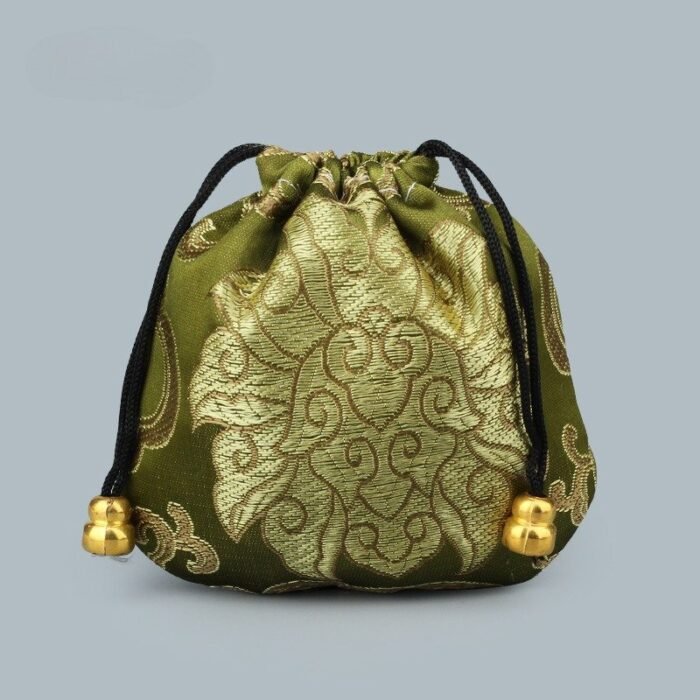 1Pc Lucky Drawstring Bag, Mini Pouch, Bead Bracelet Bag, Jewelry Ornament Bag, Auspicious Cloud Designed Lucky Bag, Small Gift Pouch - Image 14