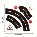 1 Roll Highway Washi Tape, Paper Material, Creative Transportation Railway Road Parking Lot Design, Masking Tapes For Arts Diy Crafts, Vehicle Car Themed Party Supplies - Image 12