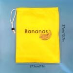 Yellow Banana Storage Bag With "Banana" Label - Durable, Washable Pp Material, Perfect For Fresh Fruit Organization In The Kitchen, Kitchen Storage|Vibrant Yellow Bag|Durable Pp Material, Fruit Bags - Image 4