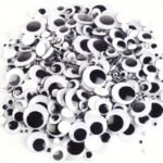 100Pcs Black Wiggle Eyes - Self-Adhesive Plastic Halloween Accessories For Costumes, Parties, And Pranks, Party Eye Accessories | Playful Eye Design | Durable Plastic - Image 3