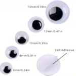 100Pcs Black Wiggle Eyes - Self-Adhesive Plastic Halloween Accessories For Costumes, Parties, And Pranks, Party Eye Accessories | Playful Eye Design | Durable Plastic - Image 4