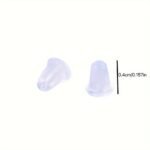 100Pcs Earring Rack Silicone Earring Pin Backs Ear Stud Soft Transparent Plastic Silicone Bullet Clutch Earrings Backing For Earrings Safety Accessories - Image 7