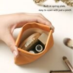 1Pc High Quality Mini Storage Pouch - Self-Closing Lightweight Travel Organizer For Coins, Lipstick, Makeup - Compact Multi-Functional Clutch In Sky Blue, Orange, Pink, Green, Vibrant Color Selection | Smooth Texture Finish, High Quality Bag - Image 6