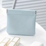 1Pc High Quality Mini Storage Pouch - Self-Closing Lightweight Travel Organizer For Coins, Lipstick, Makeup - Compact Multi-Functional Clutch In Sky Blue, Orange, Pink, Green, Vibrant Color Selection | Smooth Texture Finish, High Quality Bag - Image 9