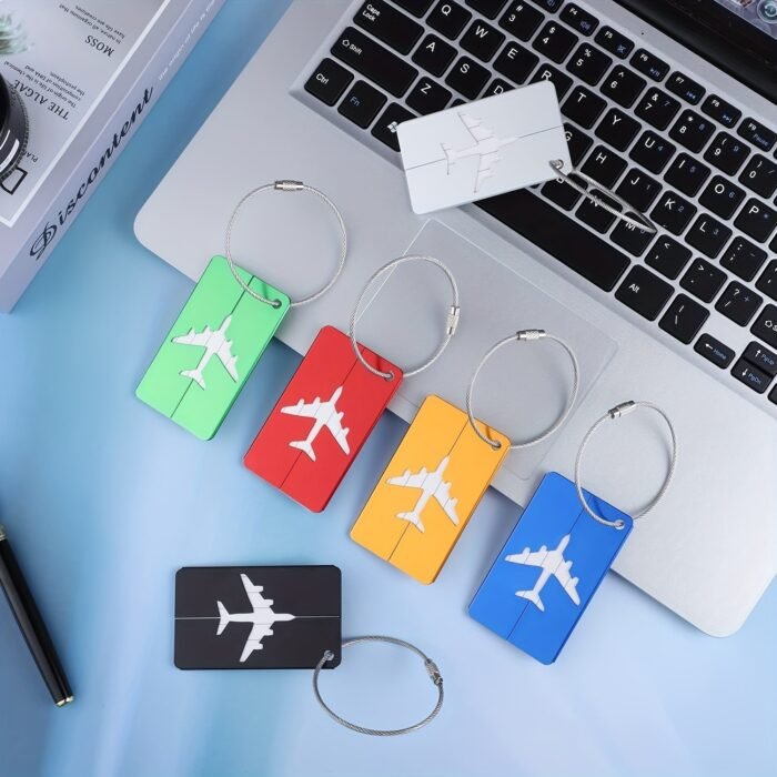 5Pcs Aluminum Alloy Luggage Tags Set, With Secure Steel Loop, Sturdy & Stylish, Perfect For Easy Identificationneeds - Image 9