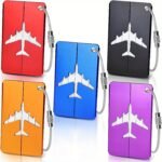 5Pcs Aluminum Alloy Luggage Tags Set, With Secure Steel Loop, Sturdy & Stylish, Perfect For Easy Identificationneeds - Image 3