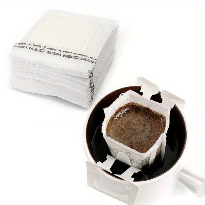 20/50Pcs Disposable Coffee Filter Paper Bags With Handles - Drip-Proof, High-Quality, Perfect For Espresso & Tea, Ideal For Home, Office, Or Commercial Use, Coffee Accessories - Image 1