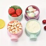 1Pc Portable 4-Layer Youngsters Formula Dispenser & Snack Container - Rotating Design With Independent Compartments For Milk Powder, Snacks, And Fruits - Pp Material - Pink/Blue - Perfect Mother'S Day Gift, Youngsters Snack Container | Smooth Rotating Lid | Easyclean Material - Image 6