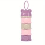 1Pc Portable 4-Layer Youngsters Formula Dispenser & Snack Container - Rotating Design With Independent Compartments For Milk Powder, Snacks, And Fruits - Pp Material - Pink/Blue - Perfect Mother'S Day Gift, Youngsters Snack Container | Smooth Rotating Lid | Easyclean Material - Image 9