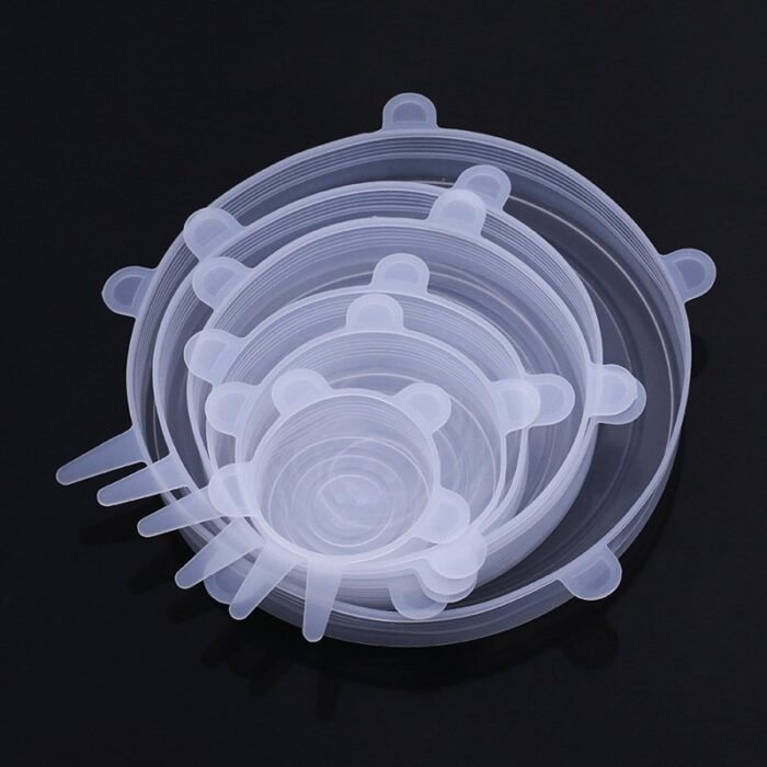 6Pcs Silicone Stretch Lids, Reusable Durable Food Storage Lids For Bowls, 6 Different Sizes To Fit Most Containers, Dishwasher And Refrigerator Safe Storage, Kitchen Supplies - Image 3