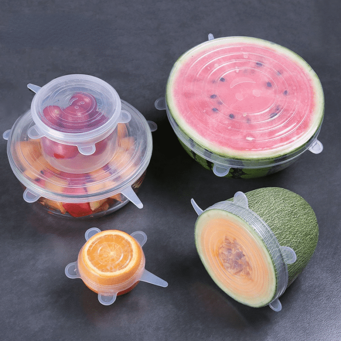 6Pcs Silicone Stretch Lids, Reusable Durable Food Storage Lids For Bowls, 6 Different Sizes To Fit Most Containers, Dishwasher And Refrigerator Safe Storage, Kitchen Supplies - Image 6
