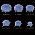 6Pcs Silicone Stretch Lids, Reusable Durable Food Storage Lids For Bowls, 6 Different Sizes To Fit Most Containers, Dishwasher And Refrigerator Safe Storage, Kitchen Supplies - Image 4
