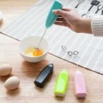 1Pc Handheld Electric Cake Mixer & Whisk - Portable 304 Stainless Steel Whisk With Ergonomic Plastic Handle, 1-Speed For Baking, Coffee, Tea - Battery-Powered (Batteries Not Included), Baking Essentials, Modern Kitchen Tool, Durable Kitchenware