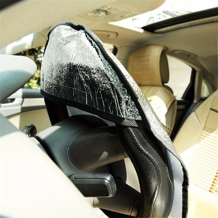 Keep Your Car Cool & Protected - Steering Wheel Sun Shade Cover Fits All Suvs, Trucks & Cars - Image 5
