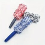 1Pc Microfiber Car Wheel Brush - Pp Handle Tire Cleaning Scrubber - Auto Detailing Rim Dust Remover For Cars, Motorcycles, Trunks - Efficient Vehicle Wash Tool - Image 2