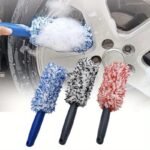 1Pc Microfiber Car Wheel Brush - Pp Handle Tire Cleaning Scrubber - Auto Detailing Rim Dust Remover For Cars, Motorcycles, Trunks - Efficient Vehicle Wash Tool - Image 4