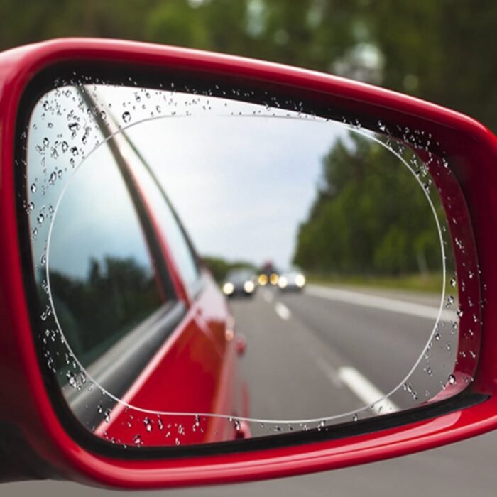 2-Pack Pvc Anti-Fog Mirror Protective Film Stickers, Waterproof Rainproof Clear Vision Shield For Vehicle Side Mirrors, Auto Exterior Accessory - Image 1