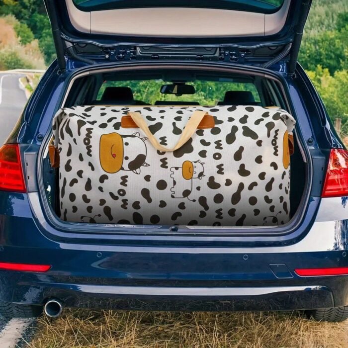 Large Capacity Moisture-Proof Storage Bag - Durable Non-Woven Multifunctional Quilt And Clothes Organizer For Home And Travel, Portable Car Storage Solution With Handles (1-Pack) - Image 12
